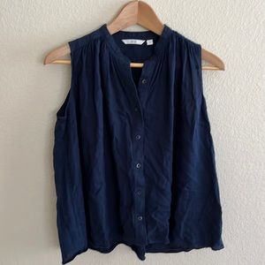 Uniqlo Navy Blue Chiffon Tank Size S